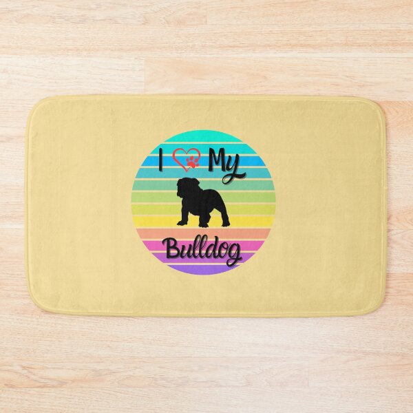 Item preview, " I Love My Bulldog "Rainbow Paws Spectrum Tee designed and sold by Wabi-SabiStudio.