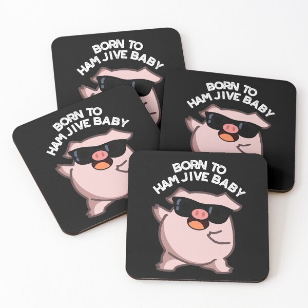 Item preview, Born To Ham Jive Baby Funny Pig Puns Pun (Dark BG) designed and sold by punnybone.
