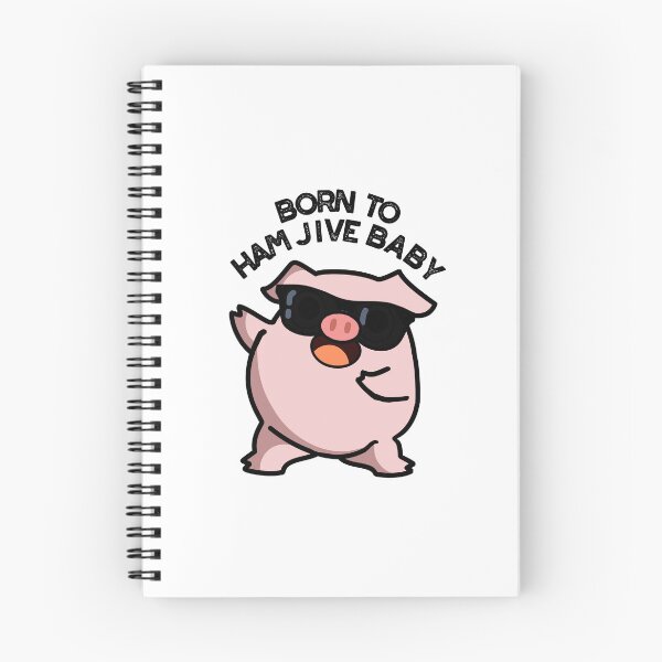 Item preview, Born To Ham Jive Baby Funny Pig Puns designed and sold by punnybone.