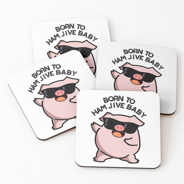 Item preview, Born To Ham Jive Baby Funny Pig Puns designed and sold by punnybone.