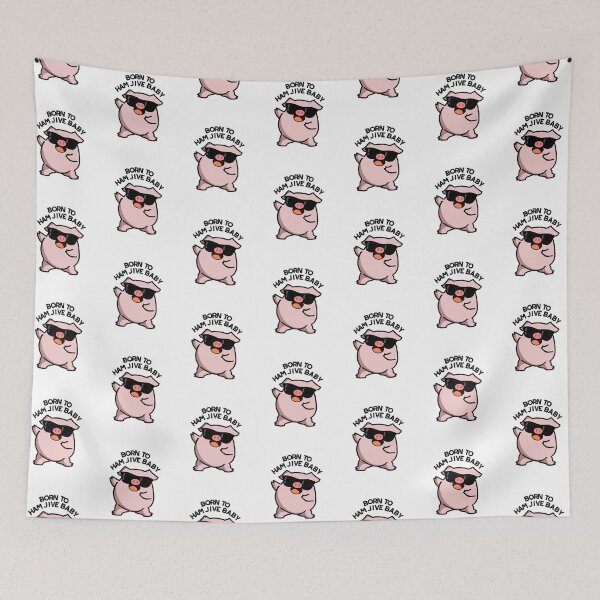 Item preview, Born To Ham Jive Baby Funny Pig Puns designed and sold by punnybone.
