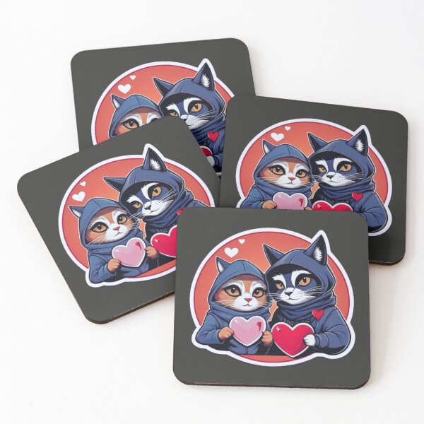 Item preview, Cats Thieves in Love designed and sold by LetsBeDimonds.