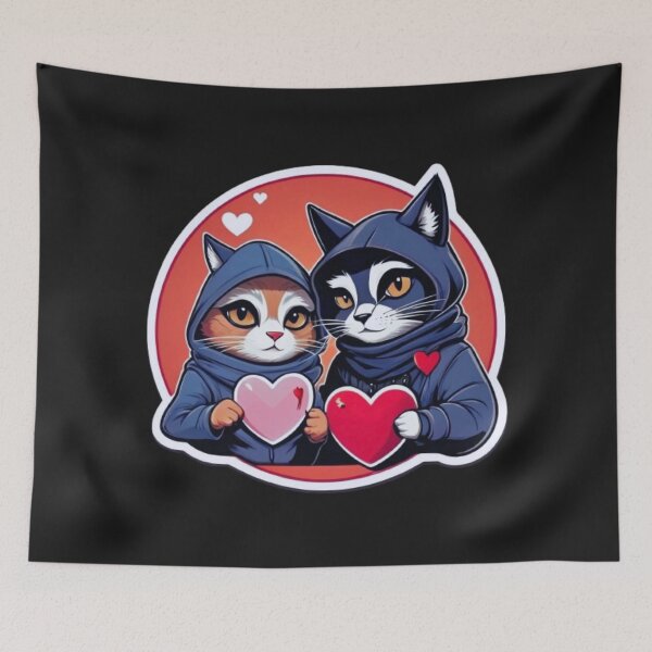 Item preview, Cats Thieves in Love designed and sold by LetsBeDimonds.