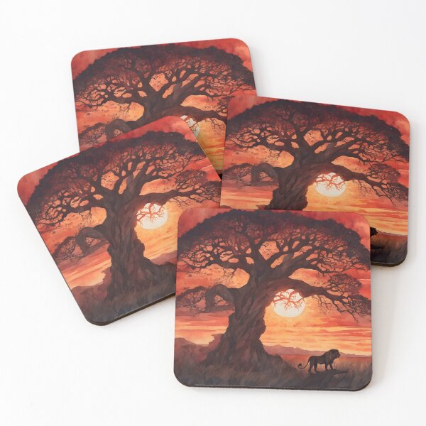 Item preview, Lion In The Savannah Sunset designed and sold by TheArtOfPat.