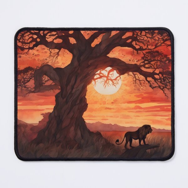 Item preview, Lion In The Savannah Sunset designed and sold by TheArtOfPat.