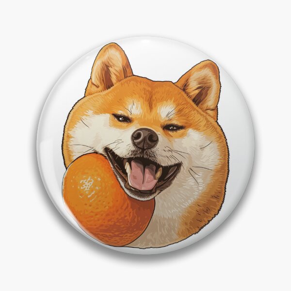Item preview, Orange and Shiba Inu Meme Sticker designed and sold by dlwryu.