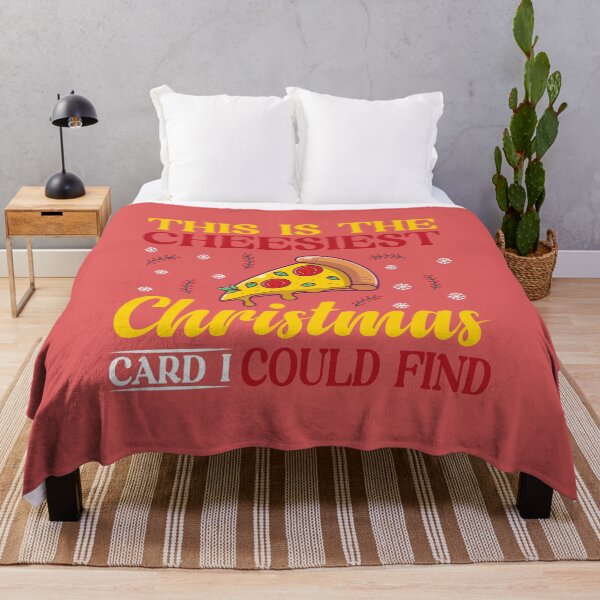 Item preview, cheesiest christmas card i could find colorful graphic Pizza Design Vintage designed and sold by roboartpixel.