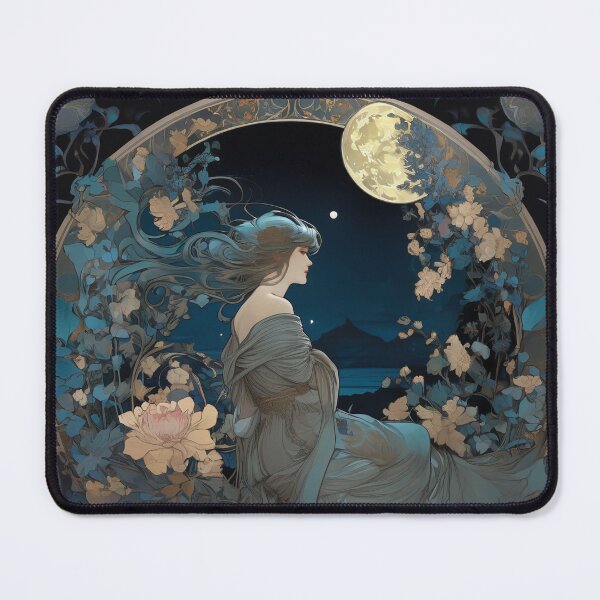 Item preview, Celestial Elegance Inspired By Mucha Moon Art designed and sold by Tamas Das.