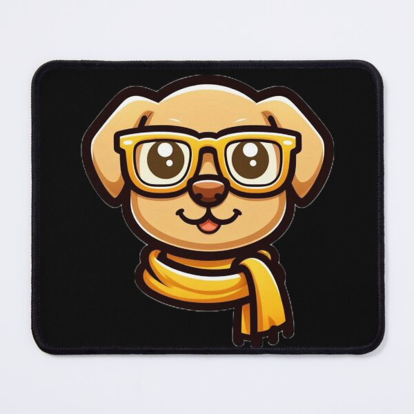 Item preview, Geek Chic Pup: Cartoon Dog with Glasses designed and sold by Shams-Studio.