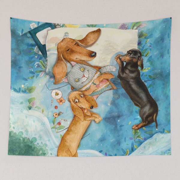 Item preview, Dachshund Sleeping And Dreaming designed and sold by Clitus.