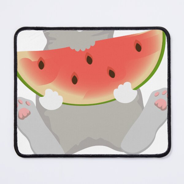 Item preview, cartoon cat eating watermelon designed and sold by artbymadina.