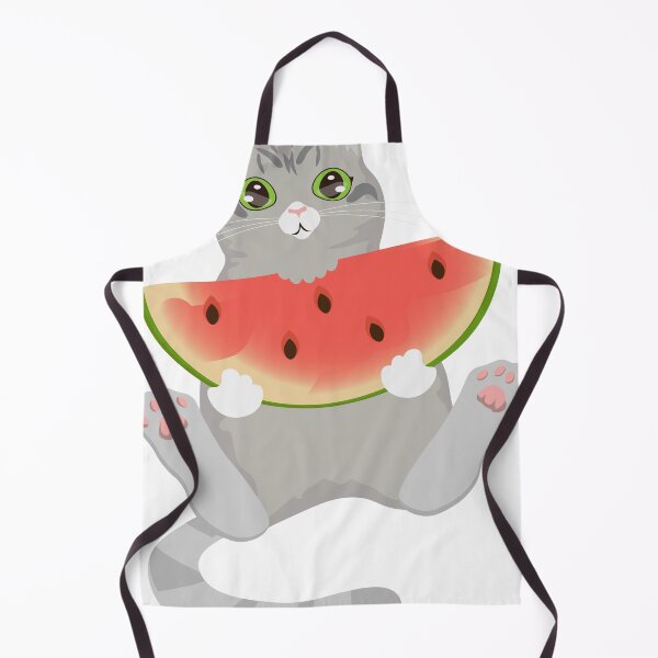 Item preview, cartoon cat eating watermelon designed and sold by artbymadina.