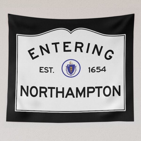 Item preview, Entering Northampton Massachusetts - Commonwealth of Massachusetts Road Sign designed and sold by NewNomads.