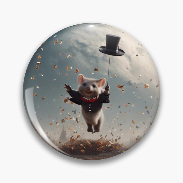 Item preview, Wombat on the moon top hat designed and sold by BlacCollection.