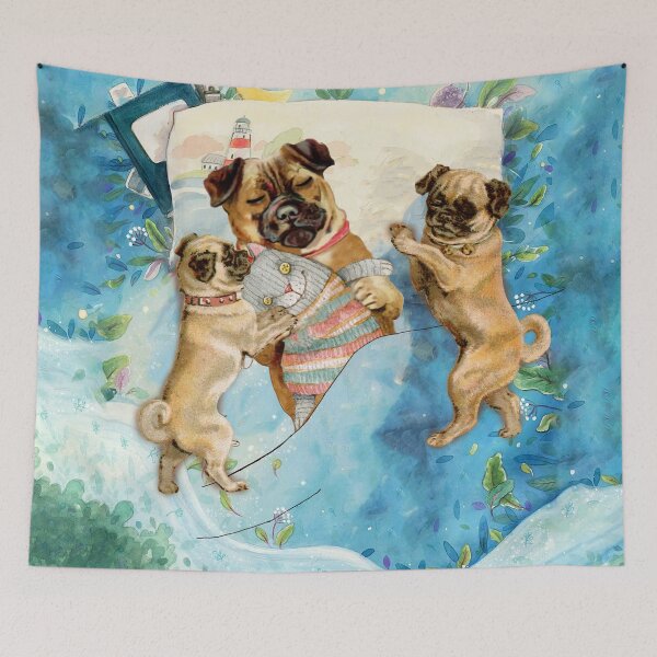 Item preview, Pug durmiendo y soñando designed and sold by Clitus.
