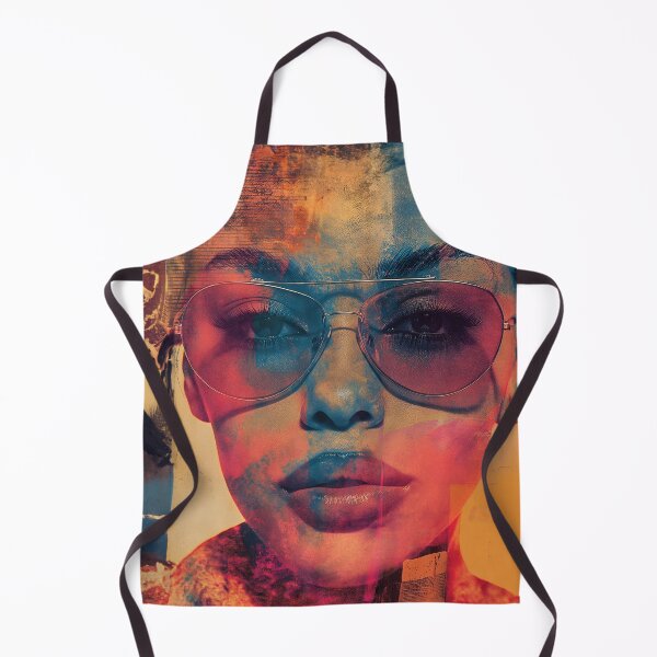 Item preview, Teal Orange Woman Sunglasses | Double Exposure Art Print designed and sold by VUK VESOVIC.