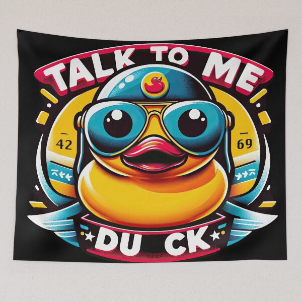 Item preview, Quack to Code: The Developer's Rubber Duck Debriefer designed and sold by TuringTacoTales.