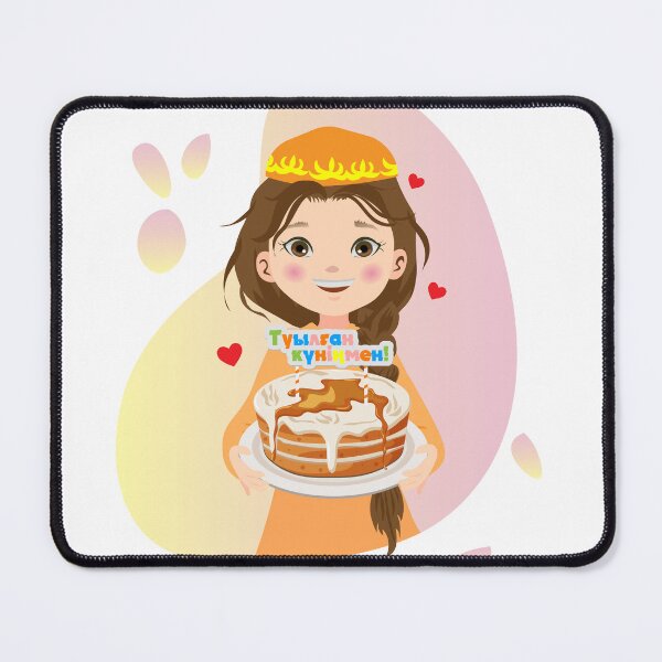 Item preview, kazakh girl with birthday cake png clipart designed and sold by artbymadina.