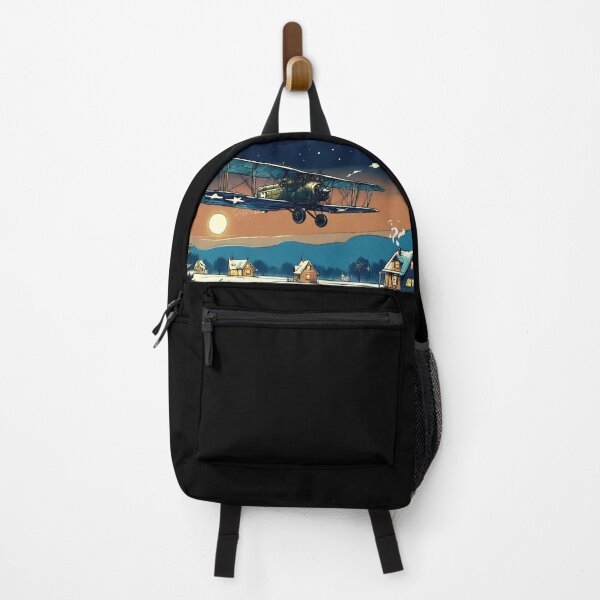 Item preview, Fly me to the moon vintage bi-plane. 1920s Iconic Roaring Twenties graphic design designed and sold by ItsAKinkThing.