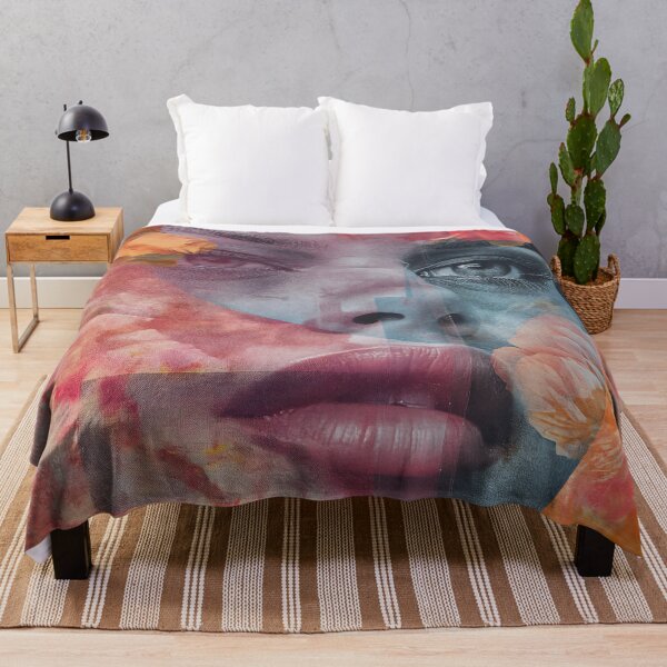 Item preview, Impressionist Floral Woman Face | Warm Tones Art Print designed and sold by VUK VESOVIC.