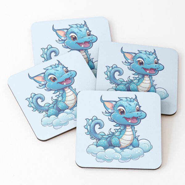 Item preview, Cute Kawaii Blue Dragon designed and sold by thebritishpear.