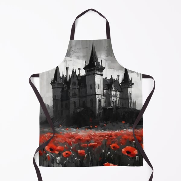 Item preview, Gothic Castle with red flowers designed and sold by cr6zym1nd.