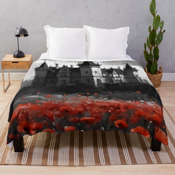 Item preview, Gothic Castle with red flowers designed and sold by cr6zym1nd.