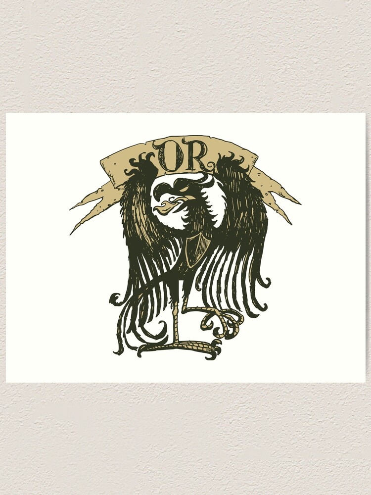 Alternate view of Golden heraldry Eagle Art Print