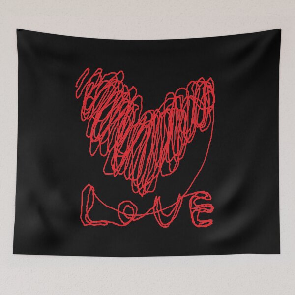 Item preview, love, heart, happy valentine day, one line drawing designed and sold by zzzozzo.