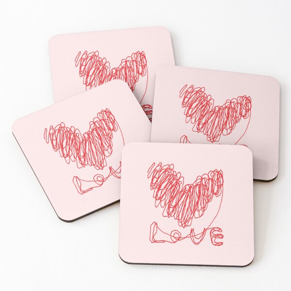 Item preview, love, heart, happy valentine day, one line drawing designed and sold by zzzozzo.