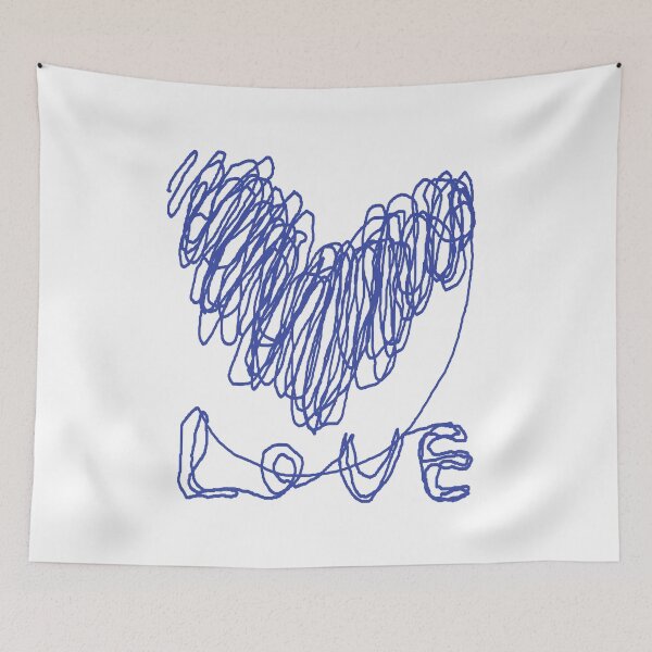 Item preview, love, heart, happy valentine day, one line drawing designed and sold by zzzozzo.