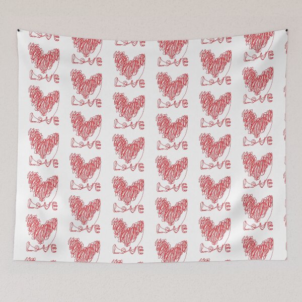 Item preview, love, heart, happy valentine day, one line drawing designed and sold by zzzozzo.