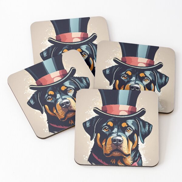 Item preview, Rottweiler in a top hat III designed and sold by BlacCollection.