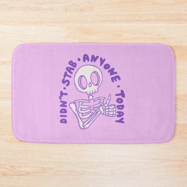 Item preview, Didn’t stab anyone today - thumbs up skeleton designed and sold by Jess.a.creates.
