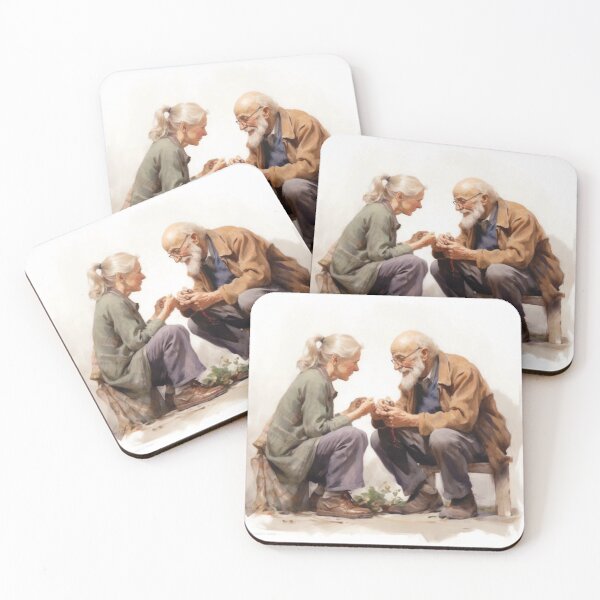 Item preview, Aging couple chatting designed and sold by vkittipoom.