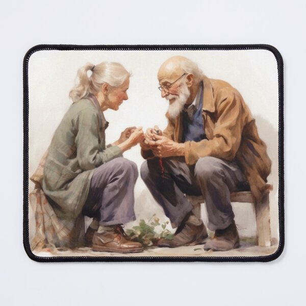 Item preview, Aging couple chatting designed and sold by vkittipoom.