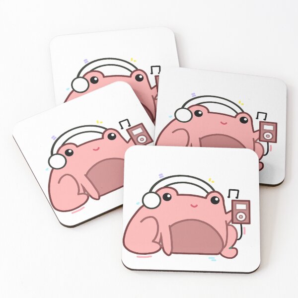 Item preview, Pink frog listen music designed and sold by Beck-wen.