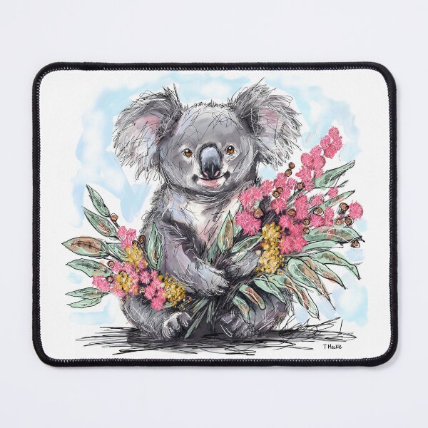 Item preview, Koala with Australian Natives Bouquet designed and sold by TraceyMackieArt.