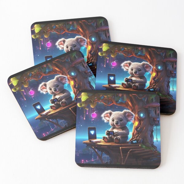 Item preview, GREAT WAVE OF TREE.Neon Haven: Koala's Cosmic Arcade" designed and sold by Especiallyforu.