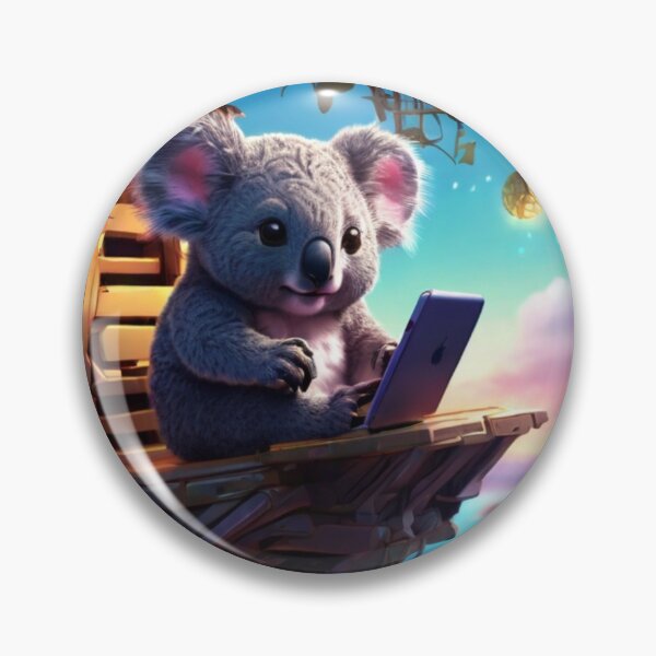 Item preview, Title: "Neon Haven: Koala's Cosmic Arcade" designed and sold by Especiallyforu.