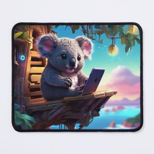 Item preview, Title: "Neon Haven: Koala's Cosmic Arcade" designed and sold by Especiallyforu.