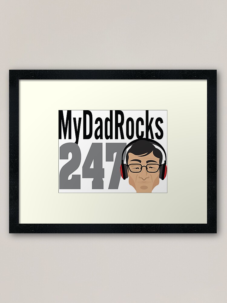 Alternate view of My Dad Rocks 24/7 - Silver Framed Art Print