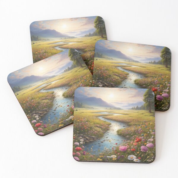 Item preview, Imaginary Peaceful Meadow with a River designed and sold by LunarNebula.