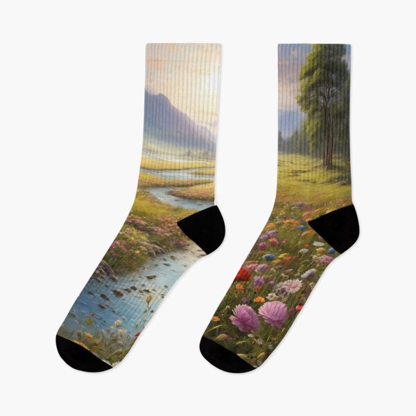 Item preview, Imaginary Peaceful Meadow with a River designed and sold by LunarNebula.