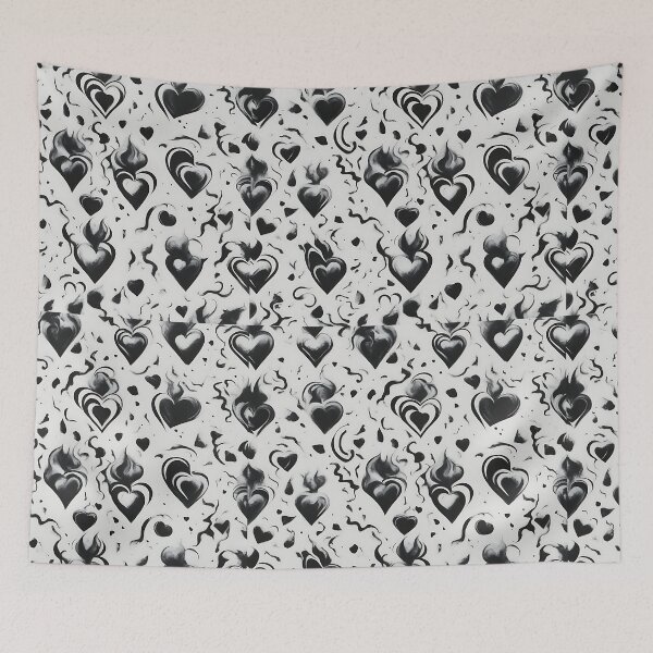 Item preview, Black Heart Wallpaper designed and sold by Zenvo.