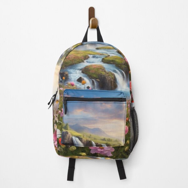 Item preview, Imaginary Peaceful Meadow with Waterfalls designed and sold by LunarNebula.