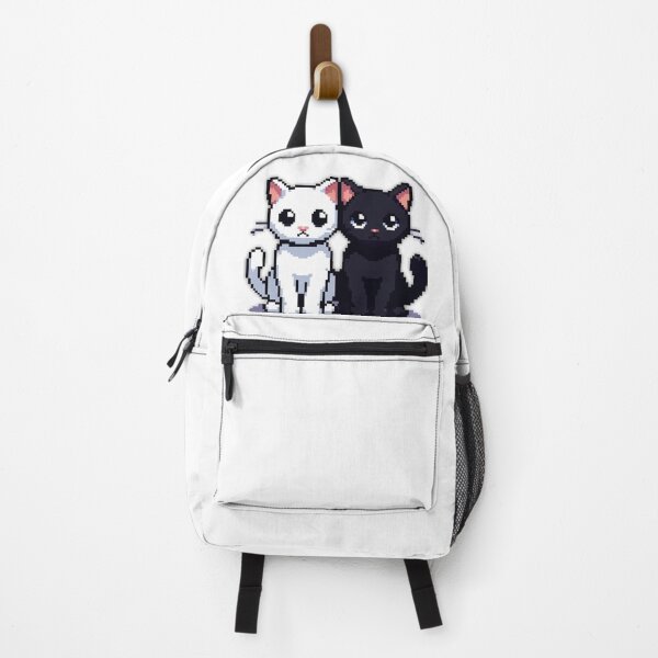 Item preview, Black and white cat pixelart designed and sold by Luvrr Pixels.