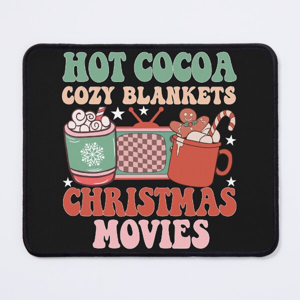 Item preview, Hot Cocoa Cozy blankets & Enjoy Watching Christmas Movie Vintage designed and sold by roboartpixel.