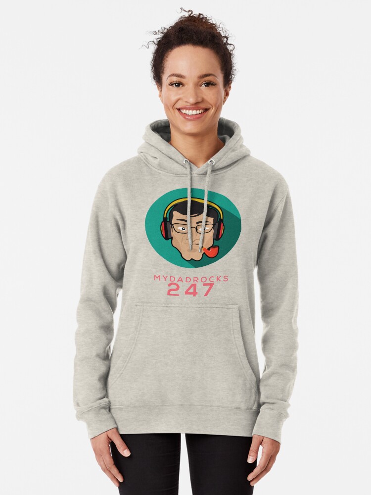 Alternate view of My Dad Rocks 24/7 - Pipe Pullover Hoodie