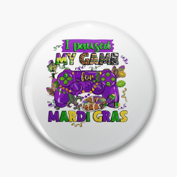 Item preview, Gamer Paused My Game Mardi Gras Gaming Boys Kids Men Youth designed and sold by Pitchou07.